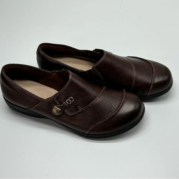 Collection by Clarks | NWT Chetnik Misha Dark Tan Leather Shoes - Picture 2 of 5